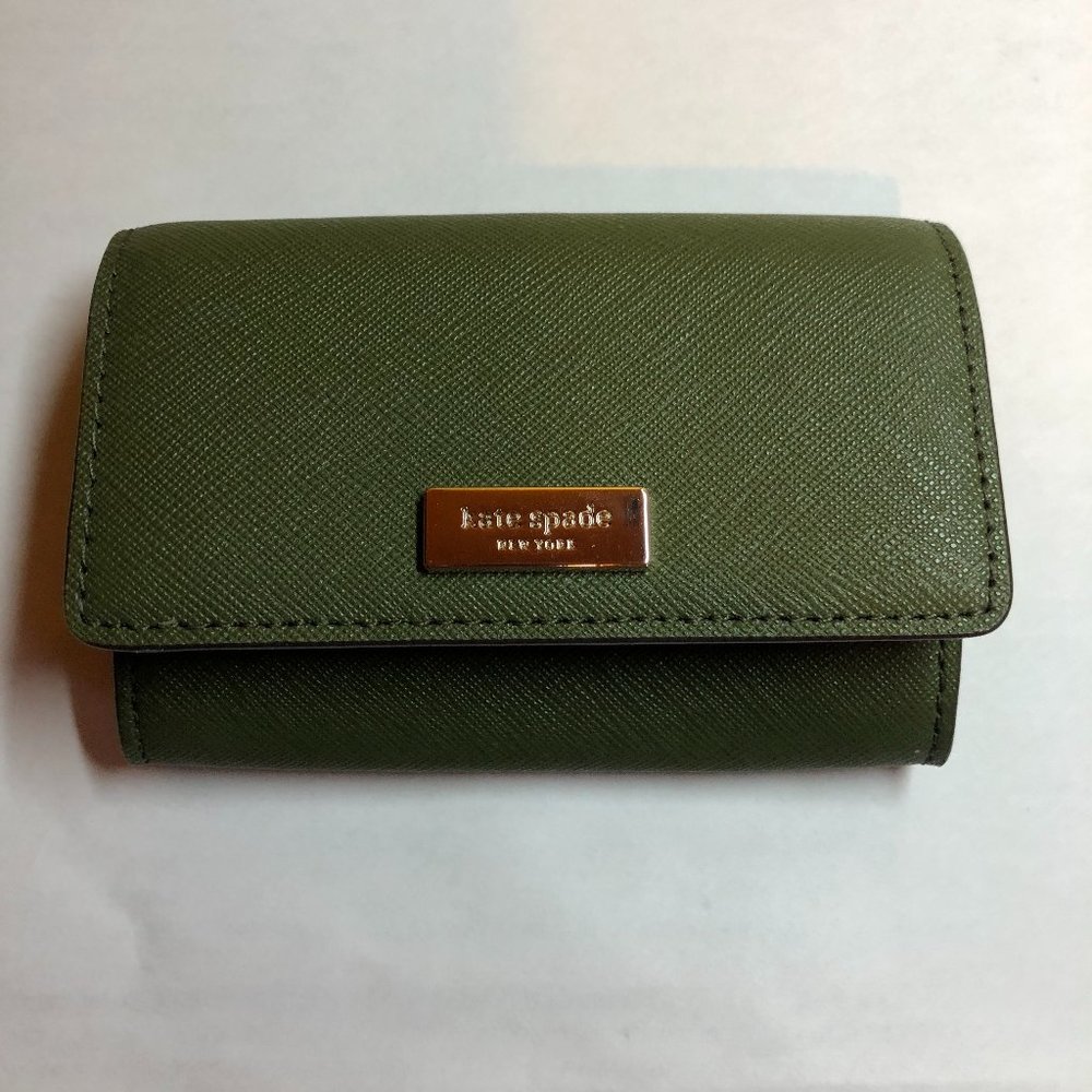 Kate Spade Saffiano Leather Small Green Wallet